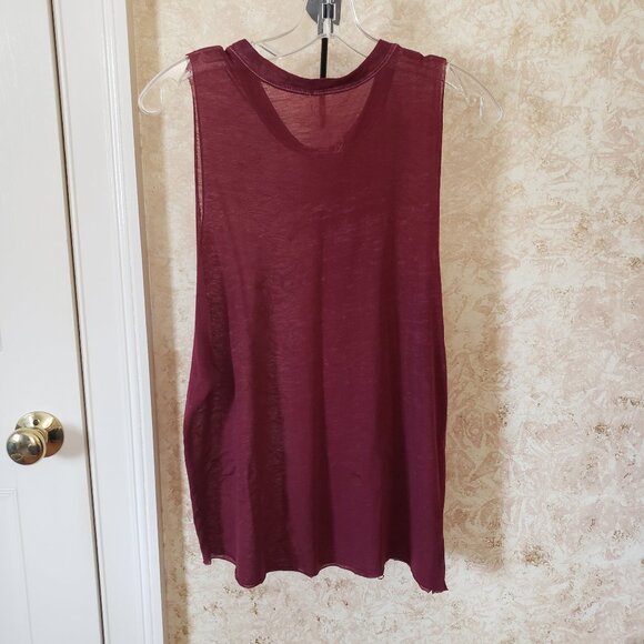 Celestial Horoscope wine red see-through tank top - Picture 5 of 5